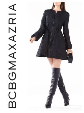 BCBGMaxAzria Alcott Floral Jacquard Coat